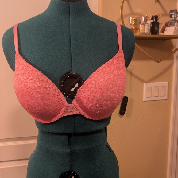 PINK Victoria's Secret Other - Victoria's Secret Pink Animal Print Lace Push Up Bra Size 36 D